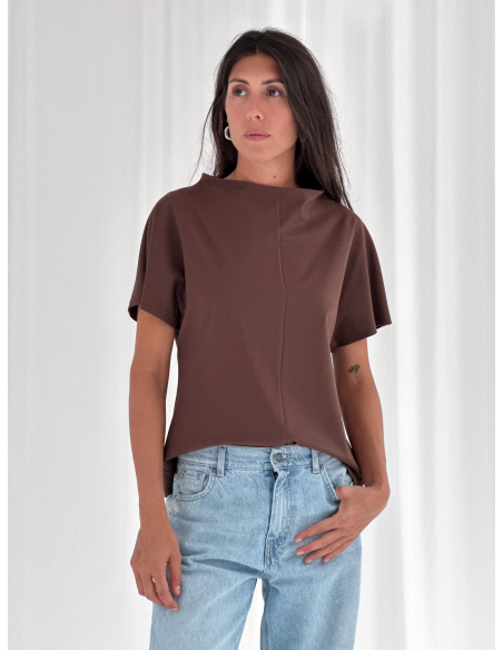 Maglia milano con scollo a cratere