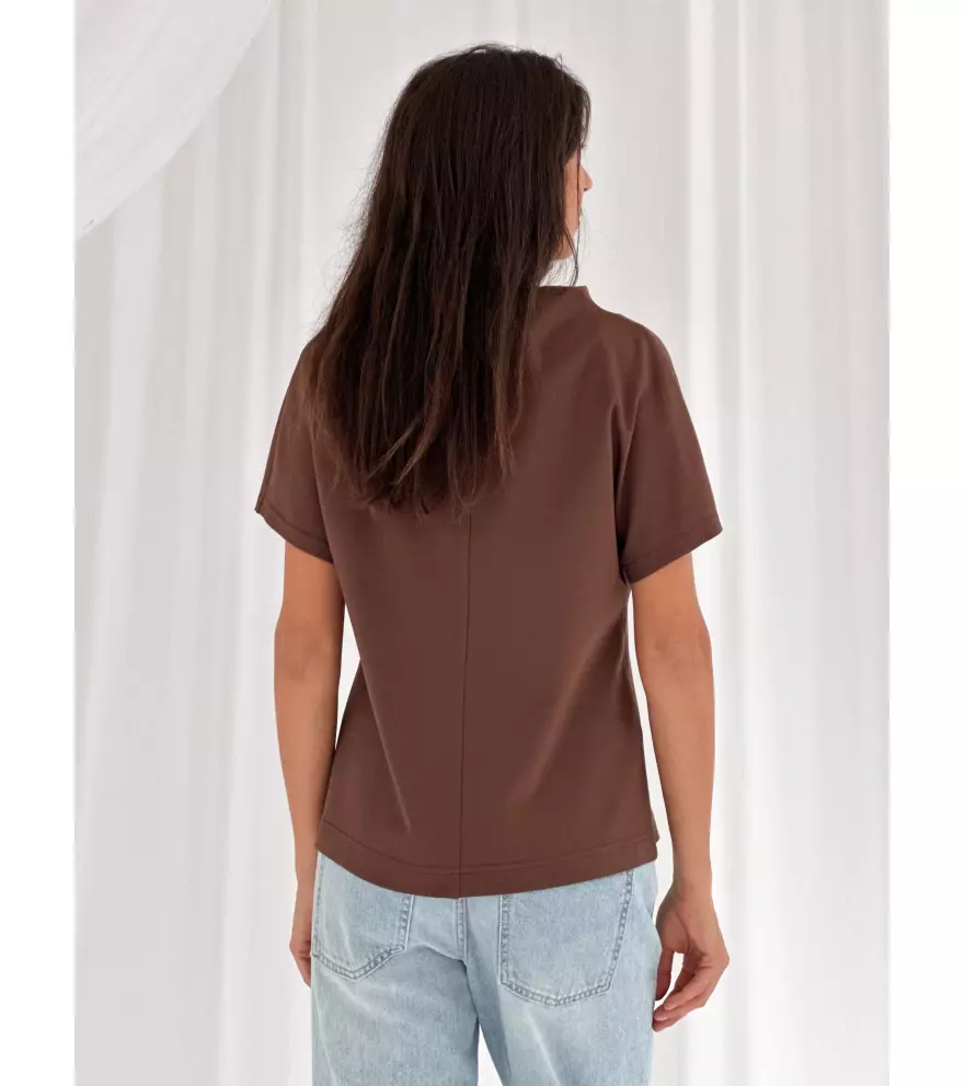 Milan sweater with crater neckline
