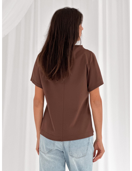 Milan sweater with crater neckline