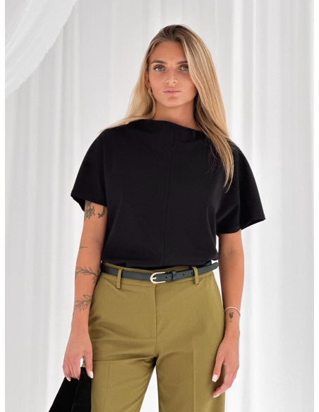 Maglia milano con scollo a cratere