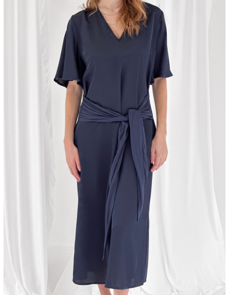 Maxi dress con fusciacca