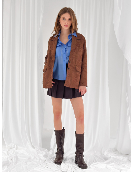 Oversized suede blazer