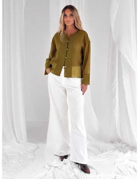 Corean-collar blouse