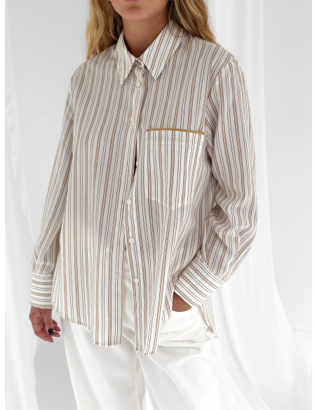 Striped shirt with pocket