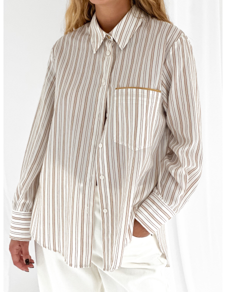 Striped shirt with pocket
