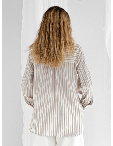 Striped shirt with pocket