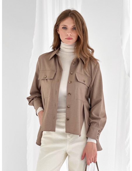 Oversize shirt viscose blend