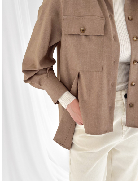 Oversize shirt viscose blend