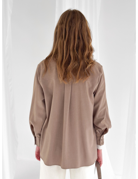Oversize shirt viscose blend