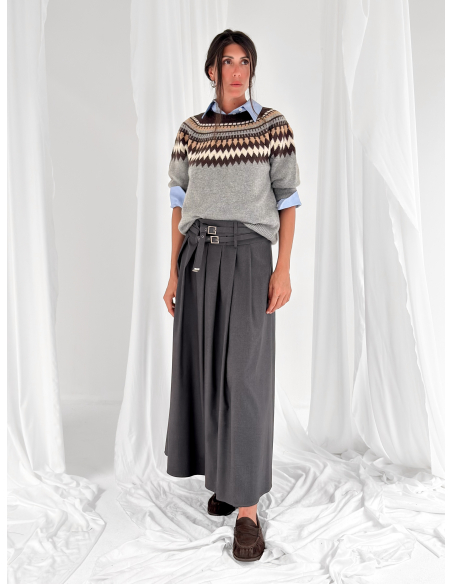 Maxi Skirt with Double Straps