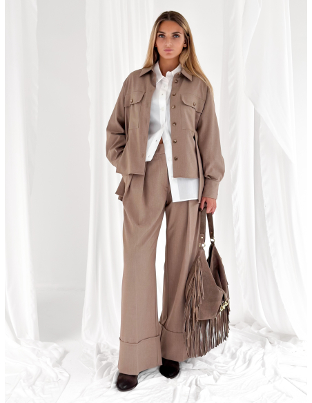 Pantalone sartoriale con risvolto
