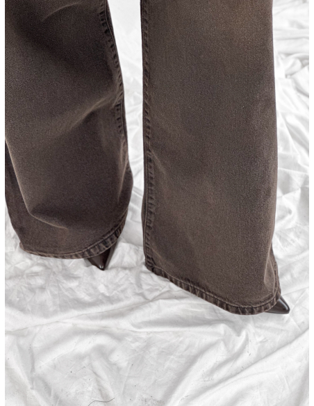 Tea-wash palazzo-style denim