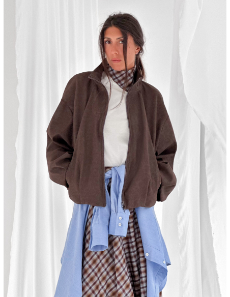 Bomber in ecopelle