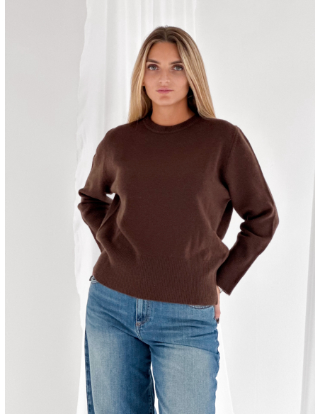 100% wool crew-neck sweater