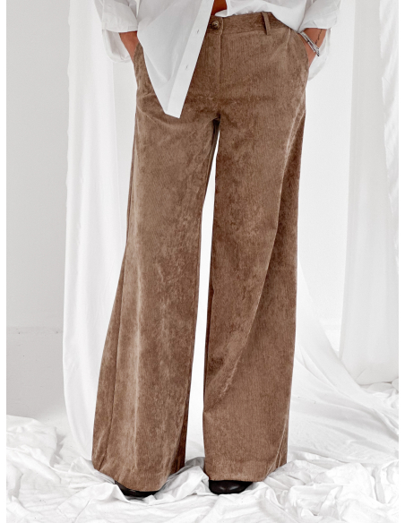 Pantalone a palazzo in velluto