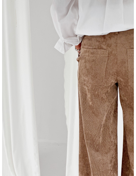 Velvet palazzo trousers