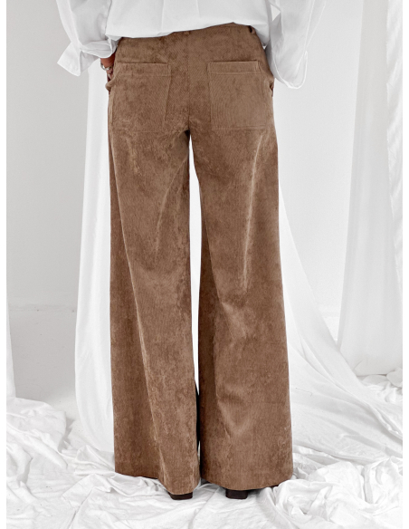 Pantalone a palazzo in velluto