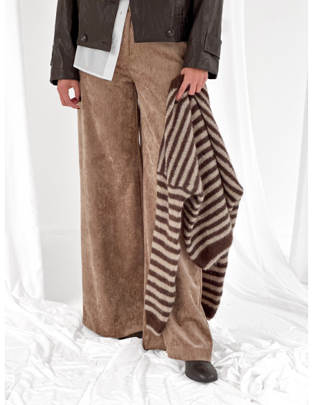 Pantalone a palazzo in velluto