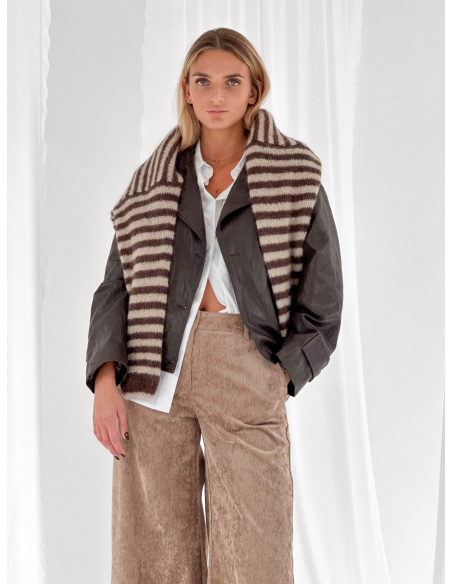 Trench corto in ecopelle