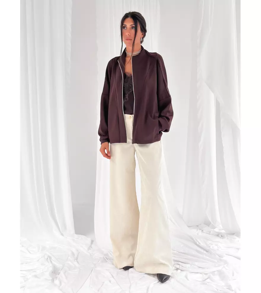 Velvet palazzo trousers