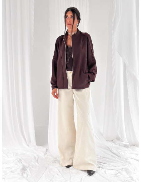 Velvet palazzo trousers