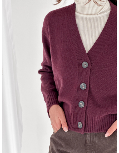 Cardigan in lana blend
