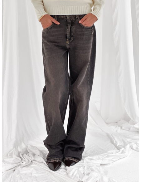 Straight Denim lavaggio tè