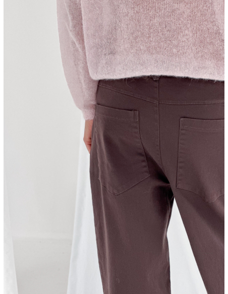 Pantalone straight in cotone