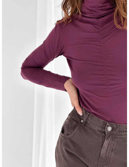 Ruched viscose-blend top