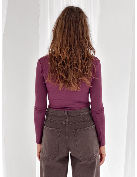 Ruched viscose-blend top