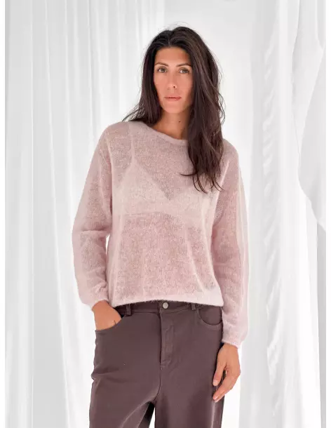 Alpaca-blend crew-neck sweater