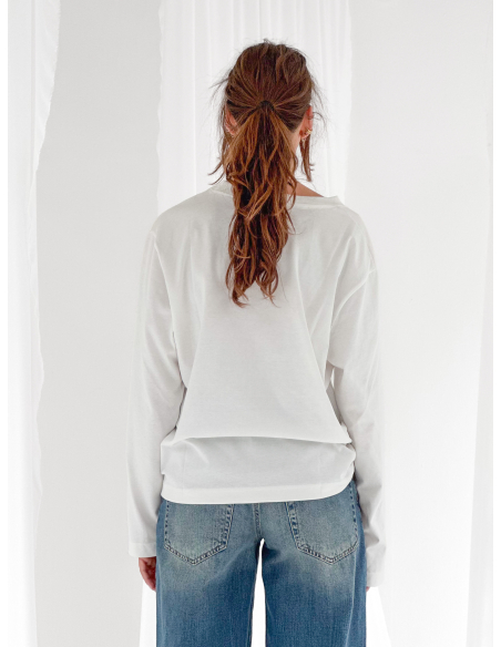 T-shirt oversize a manica lunga