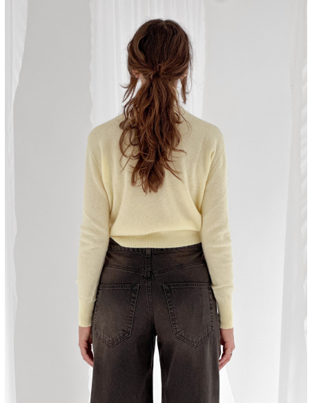 Maglione collo alto in 100% lana