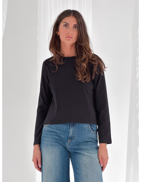T-shirt girocollo manica lunga