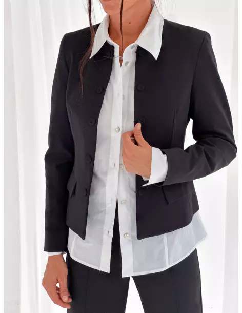 Milanese jacket with kissing buttons