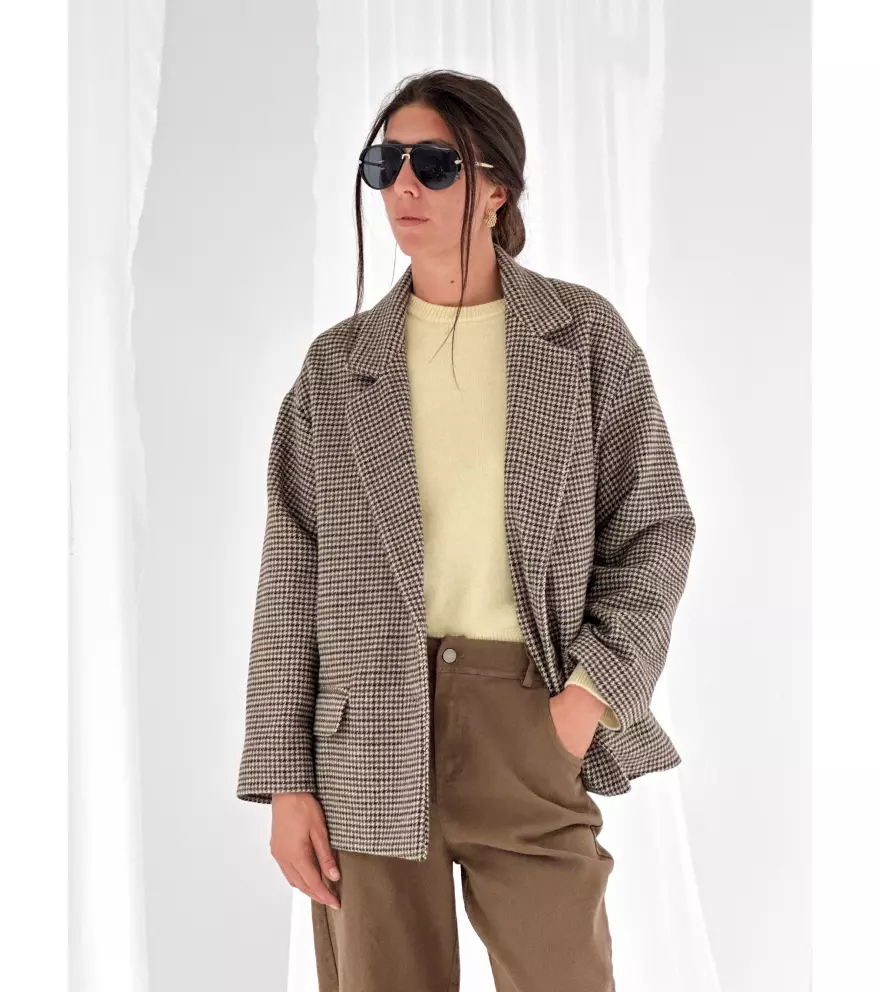Caban pied de poule