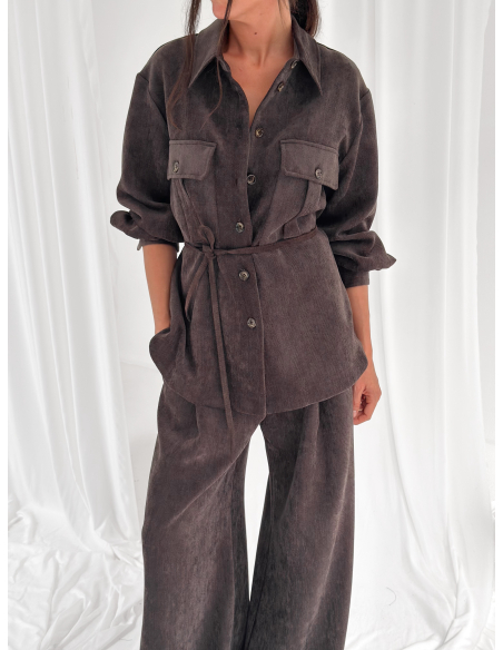 Velvet overshirt