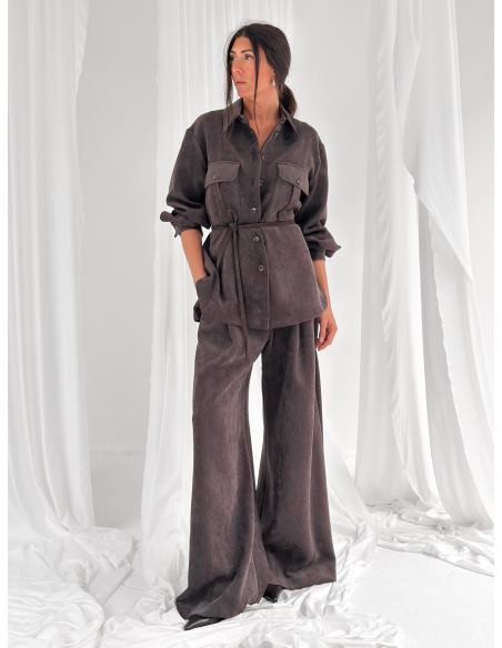 Velvet overshirt