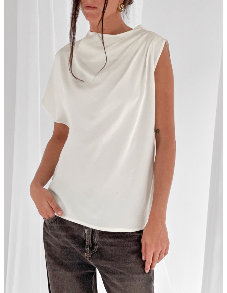 Asymmetric one-shoulder blouse
