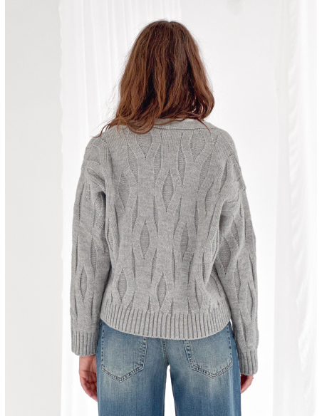 Maglione in lana blend scollo a V