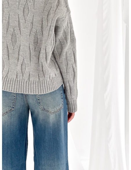 Maglione in lana blend scollo a V