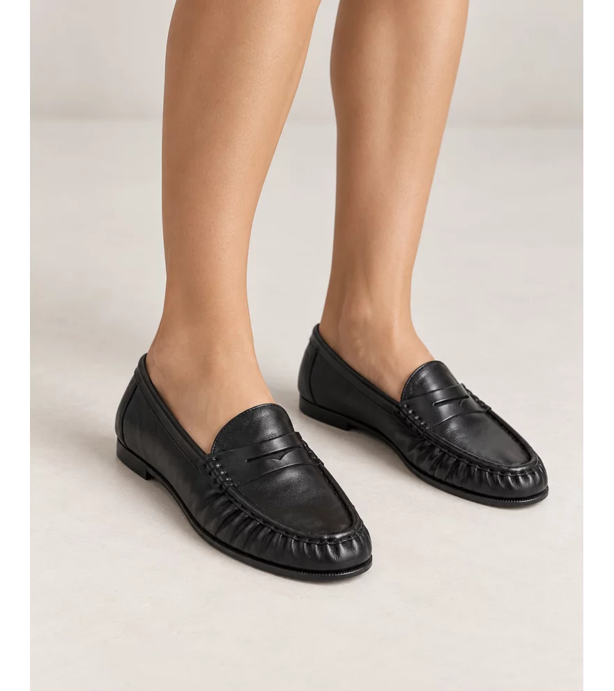 Leather slip on