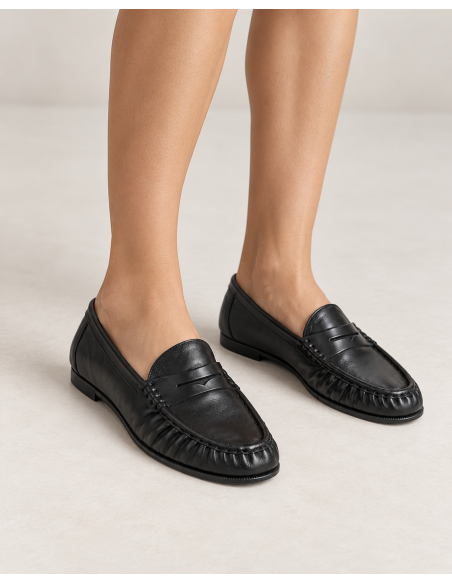 Leather slip on