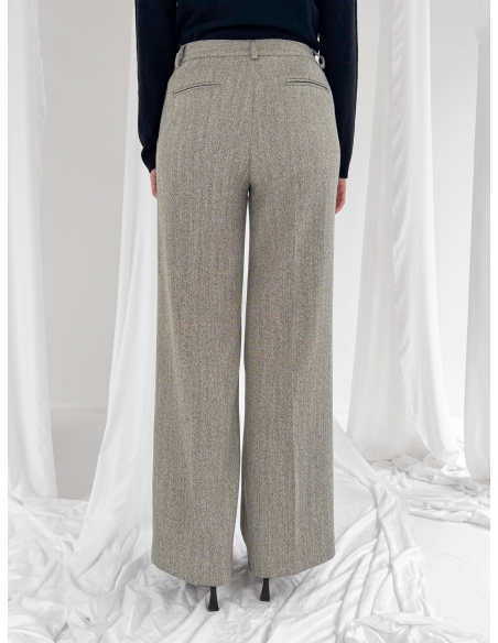 Herringbone palazzo trousers