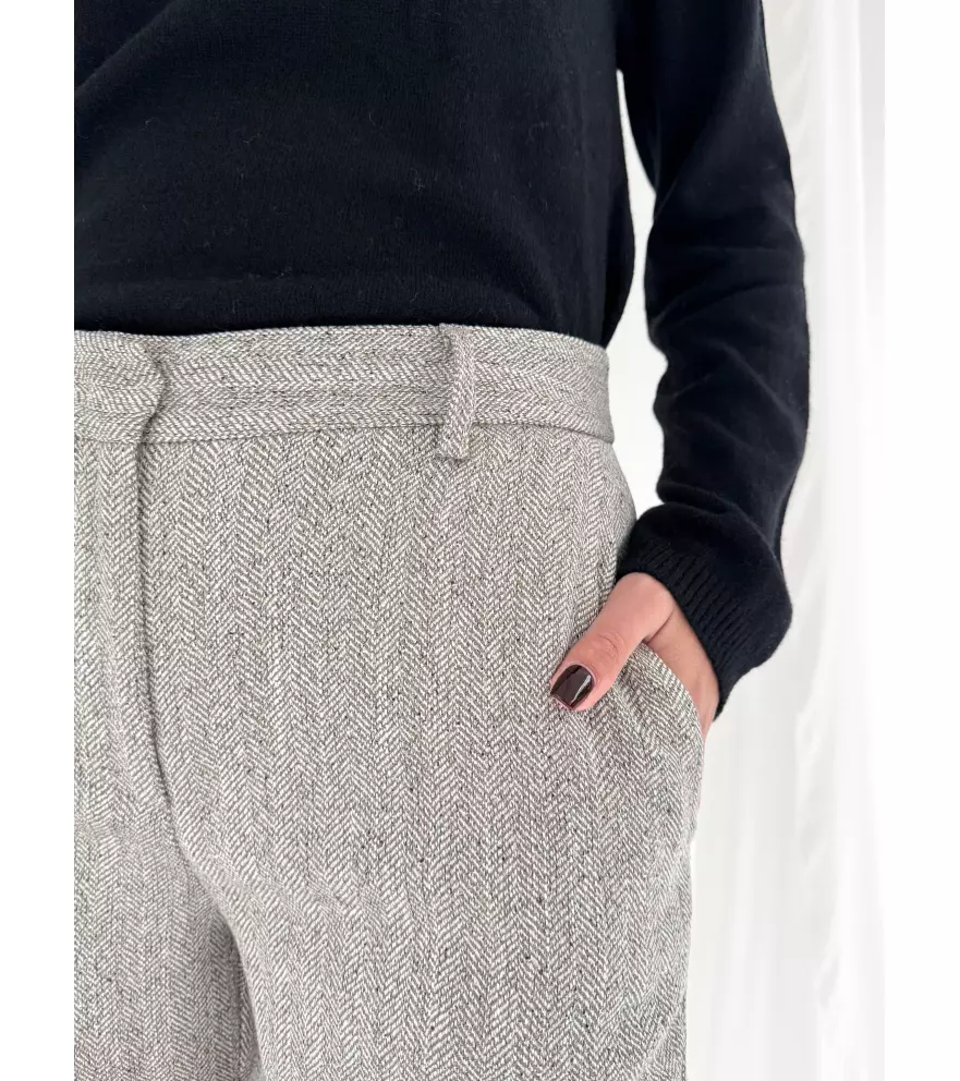 Pantalone a palazzo spinato