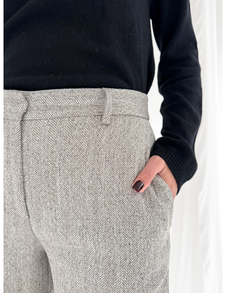 Pantalone a palazzo spinato