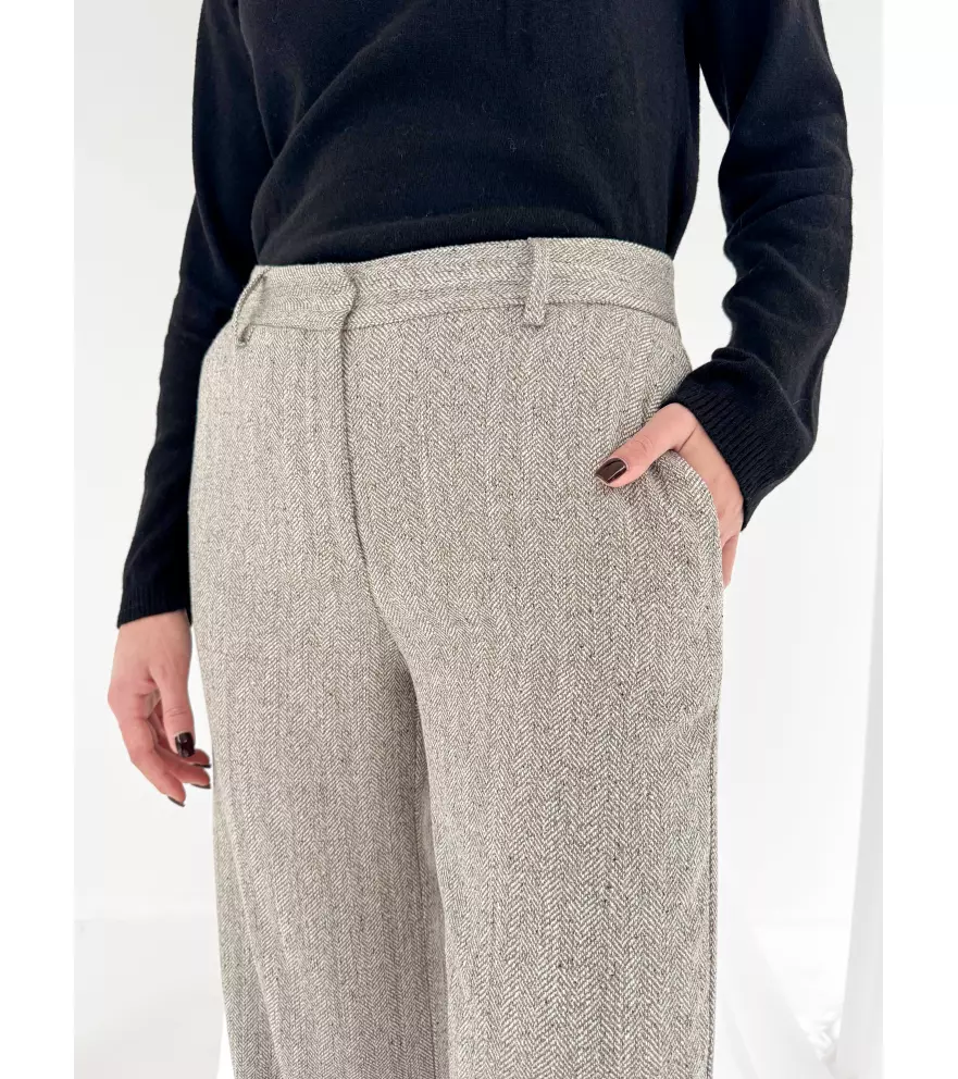 Pantalone a palazzo spinato