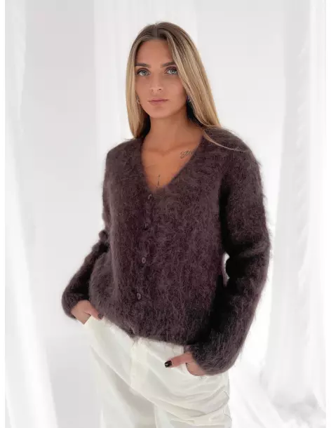 Mohair-blend cardigan