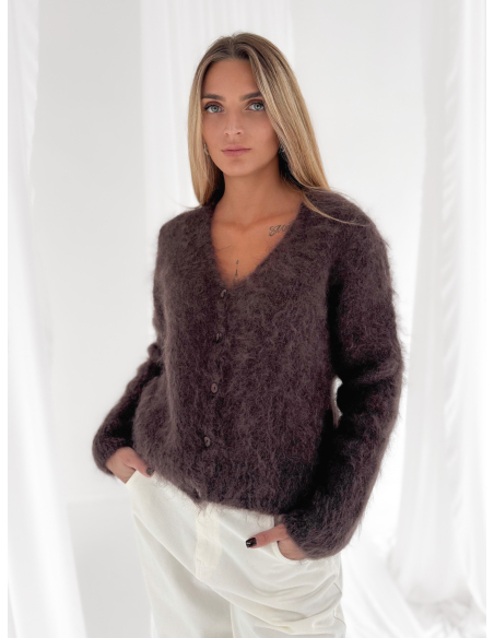Mohair-blend cardigan