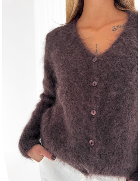 Mohair-blend cardigan